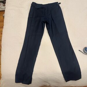 New Spier & Mackay Wool Trousers - side tabs, navy, 33x32